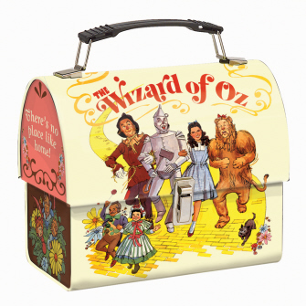 THE WIZARD OF OZ STYLE TIN TOTE/LUNCH BOX