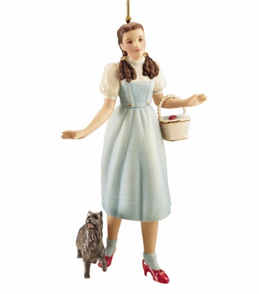 LENOX CLASSICS THE WIZARD OF OZ DOROTHY AND TOTO HOLIDAY ORNAMENT