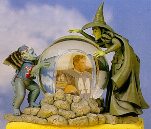 THE WIZARD OF OZ WICKED WITCH GLASS DOME PICTURE FRAME