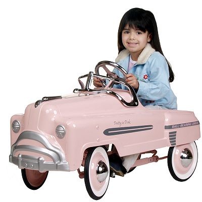 PRETTY IN PINK CLASSIC SEDAN PEDAL CAR BY AMERICAN RETRO
