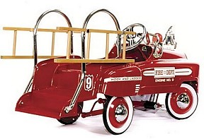 DELUXE FIRE TRUCK PEDAL CAR BY AMERICAN RETRO