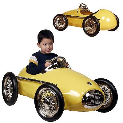 YELLOW RACER PEDAL CAR