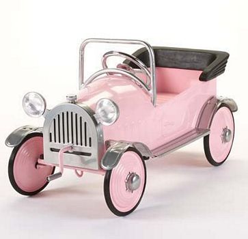 RETRO PRETTY PINK PRINCESS ROADSTER PEDAL CAR BY AIRFLOW COLLECTIBLES