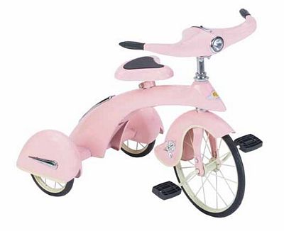 RETRO JUNIOR PINK PRINCESS SKY KING TRICYCLE BY AIRFLOW COLLECTIBLES