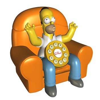 SIMPSONS HOMER SIMPSON ANIMATED TALKING TELEPHONE
