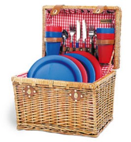 OXFORD FOUR PERSON DELUXE PICNIC BASKET