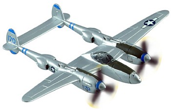 P-38 LIGHTNING PACIFIC 'LITTLE EVA' DIE-CAST SMALL SCALE MODEL AIRCRAFT