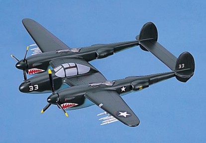 P-38J Lightning W/Shark Teeth Scale Model Aircraft