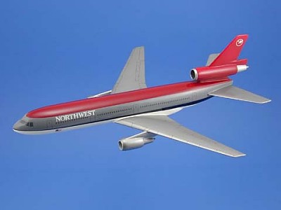 NORTHWEST AIRLINES DC-10 SCALE MODEL AIRCRAFT