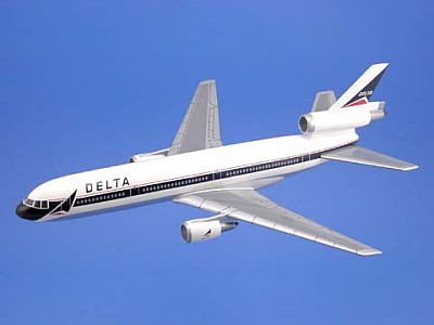 DELTA AIRLINES DC-10 SCALE MODEL AIRCRAFT