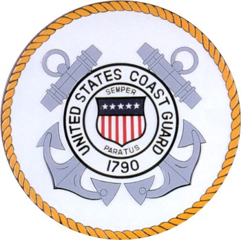 UNITED STATES COAST GUARD WOODEN HANDCARVED SEAL PLAQUE