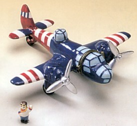 B-25 Mitchell Porcelain Hinged Box With Pilot