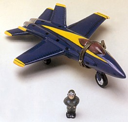 F/A-18 Blue Angels Hinged Box With Pilot