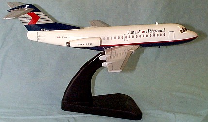 Fokker F28-1000 Canadian Regional Custom Scale Model Aircraft