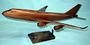 Boeing 747 Natural Wood Finish Custom Scale Model Aircraft