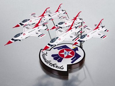 F-16 Thunderbirds in Formation 1/72 Scale Model Aircraft