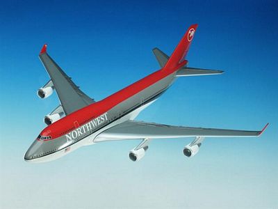 BOEING 747-400 NORTHWEST SCALE MODEL AIRCRAFT