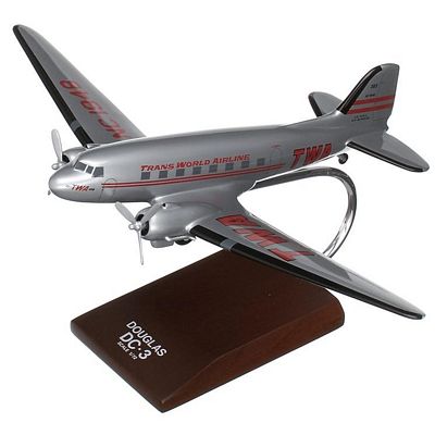 DC-3 TWA 1/72 Scale Model Aircraft