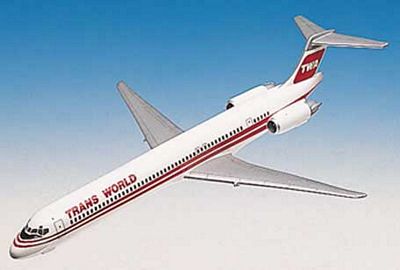 MD-80 TWA 1/100 Scale Model Aircraft