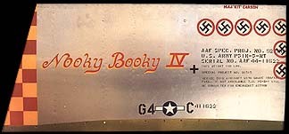 P-51 Mustang Nooky Booky Aluminum Aircraft Nose Art Panel