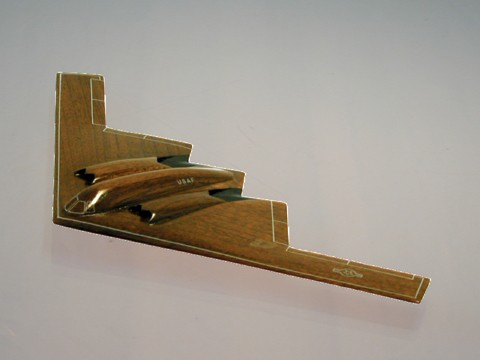 B-2 STEALTH BOMBER SMALL SCALE MODEL AIRCRAFT - NATURAL FINISH
