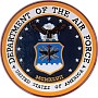 Department Of The Air Force Wooden Handcarved Seal Plaque