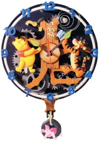 WINNIE THE POOH ANIMATED WALL CLOCK