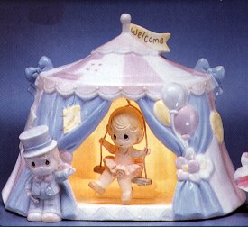 Precious Moments Porcelain Circus Tent Night Light