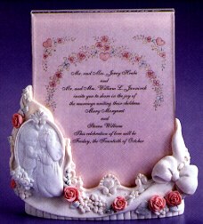 PRECIOUS MOMENTS WEDDING INVITATION HOLDER/PHOTO FRAME
