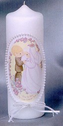 PRECIOUS MOMENTS WHITE UNITY CANDLE
