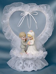 PRECIOUS MOMENTS WHITE CAKE TOPPER