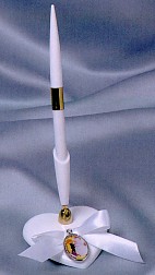 PRECIOUS MOMENTS WHITE HEART PEN SET