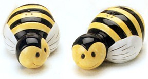 BUMBLE BEE SALT AND PEPPER SHAKERS