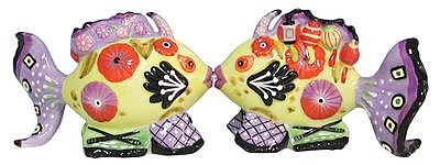 Sushi Kissing Fish Salt And Pepper Shakers