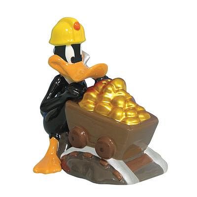 DAFFY DUCK GOLD MINING SALT AND PEPPER SHAKERS