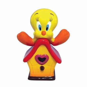 Tweety Bird Sitting On A Birdhouse Salt And Pepper Shakers