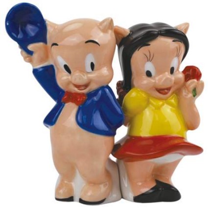 Porky Pig And Petunia Back To Back Salt And Pepper Shakers