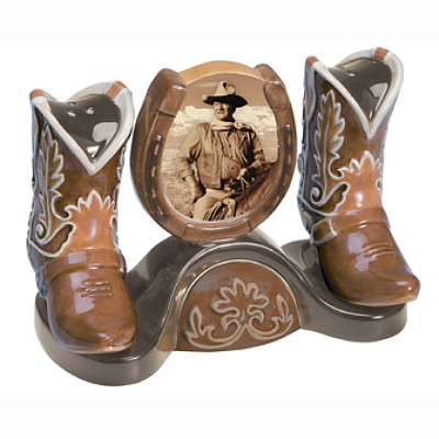 John Wayne Boots And Horseshoe Salt And Pepper Shakers