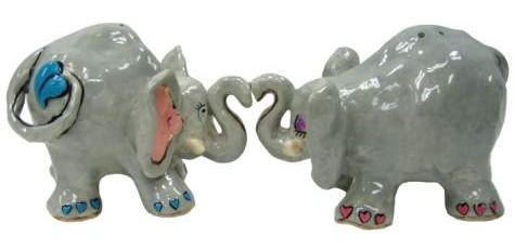 Elovephants Studio H Elephant Salt And Pepper Shakers
