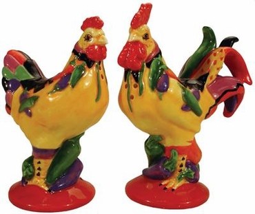 POULTRY IN MOTION CHICKEN HOT WINGS SALT AND PEPPER SHAKERS