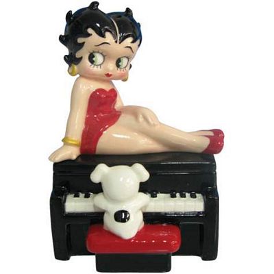 BETTY BOOP ON PIANO SALT AND PEPPER SHAKERS