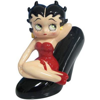 BETTY BOOP ON SHOE SALT AND PEPPER SHAKERS