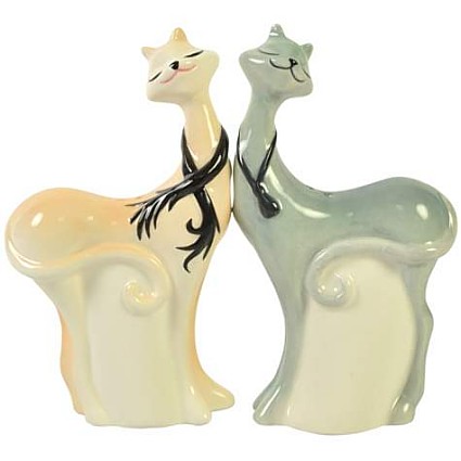 Standing Cats Salt And Pepper Shakers