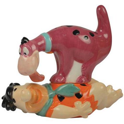 Flintstones Fred And Dino Salt And Pepper Shakers
