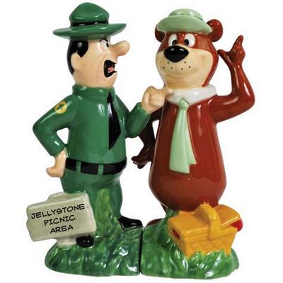 Yogi Bear And Ranger Smith Salt and Pepper Shakers