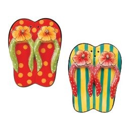 FLIP FLOP SALT AND PEPPER SHAKERS