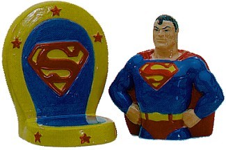 SUPERMAN SALT AND PEPPER SHAKERS