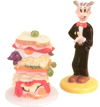 BLONDIE DAGWOOD SANDWICH SALT AND PEPPER SHAKERS