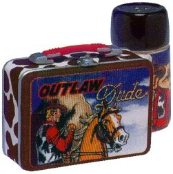 Outlaw Dude Lunch Box Salt And Pepper Shakers