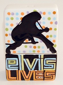 ELVIS PRESLEY LIVES SALT AND PEPPER SHAKERS